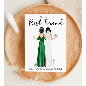 PRINTABLE Personalized Gift From Best Friend | To My Best Friend On Your Wedding Day | Best Friend Cards| Create Your Custom Bridesmaid Card