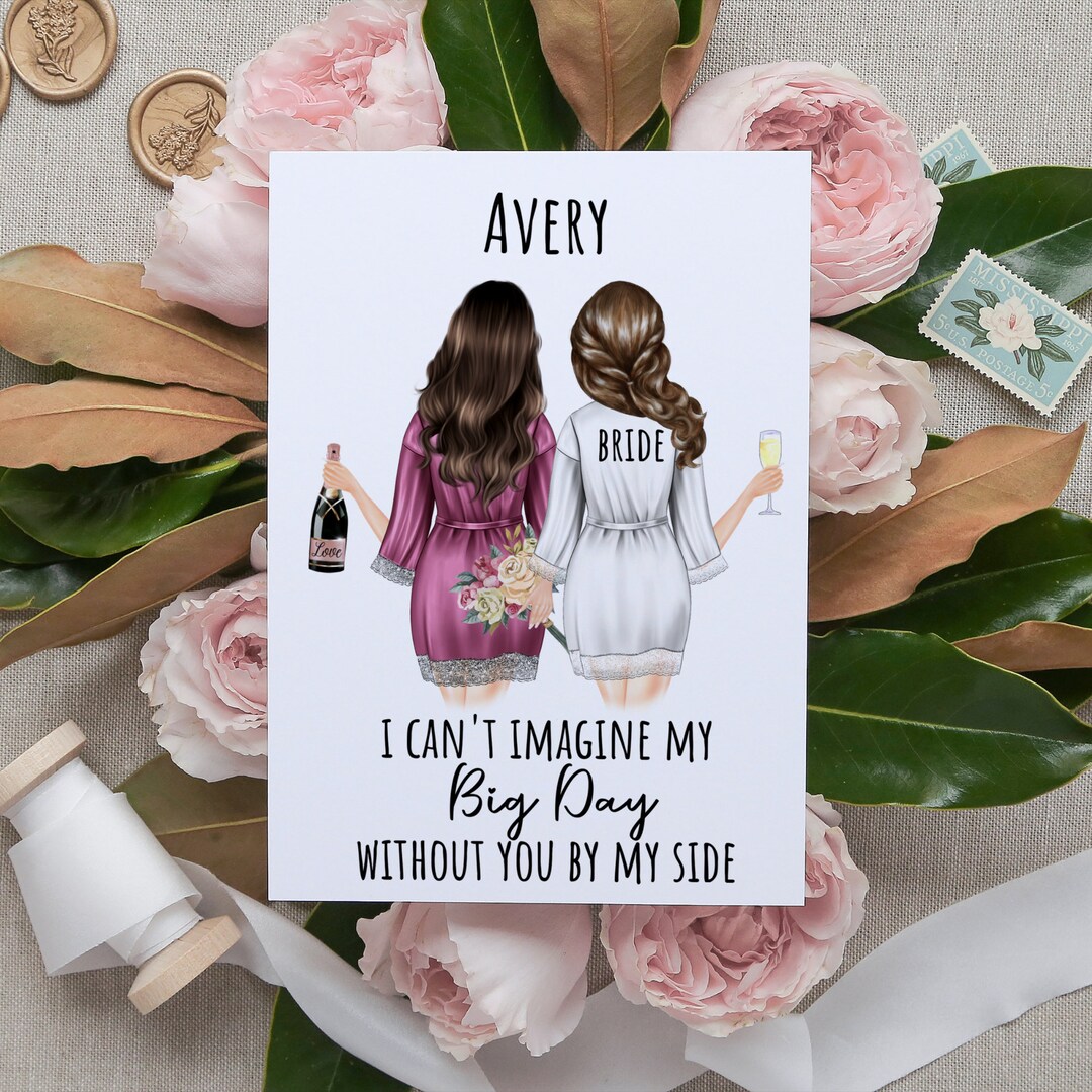 Custom Best Friend Bridesmaid Proposal Personal Gift for - Etsy