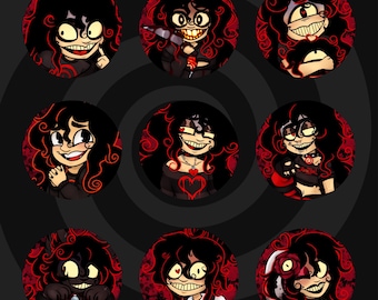 John Doe Game Chibi Outfits Button Pin Set