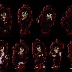 John Doe Game Chibi Keychains - Uncanny Valley Purpleverse
