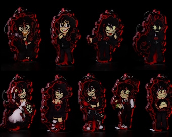 John Doe Game Chibi Keychains - Uncanny Valley Purpleverse Scopophobia Studios Horror