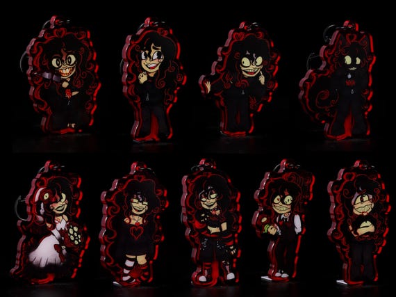John Doe Game Chibi Keychains - Uncanny Valley Purpleverse