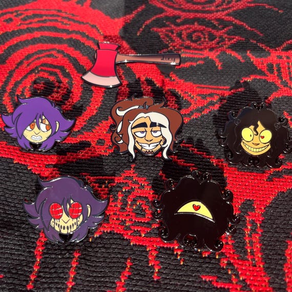 Purpleverse Chibi Enamel Pins - John Doe Randall Purpura Moths
