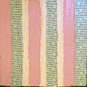 Owl Rag Blanket, Baby Blanket, Flannel Blanket, Rag Quilt, Toddler Blanket, Baby Shower Gift