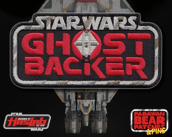 2023 STAR WARS HasLab The Vintage Collection "GHOST Backer" parche termoadhesivo de 5 pulgadas
