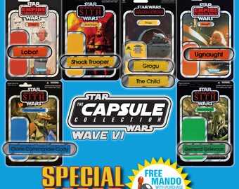 SPECIAL OFFER Star Wars The Capsule Collection Kenner Vintage style Ugnaught name capsule 4 inch iron-on 100/% embroidered patch