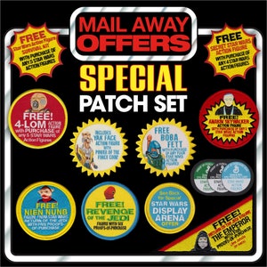 Vintage Star Wars Iron-On Patch Set: Kenner Mail Away Offer Full Set of 11
