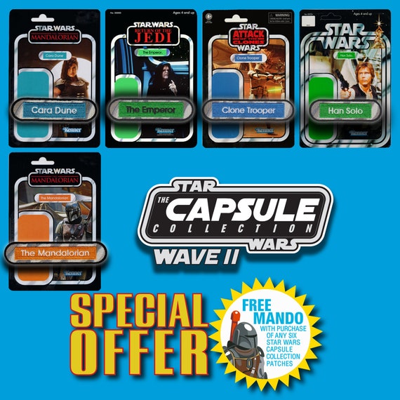 SPECIAL OFFER Star Wars The Capsule Collection Kenner Vintage style Ugnaught name capsule 4 inch iron-on 100/% embroidered patch