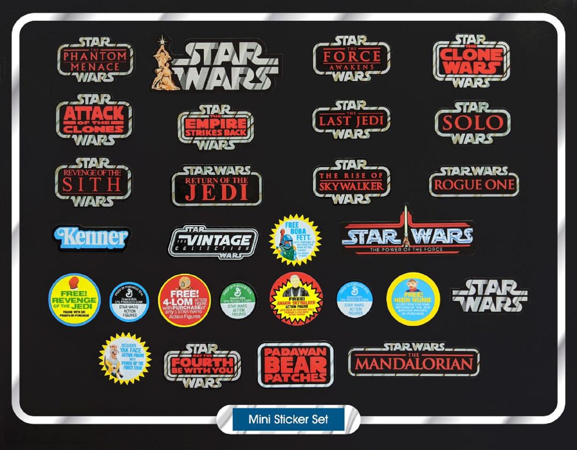 Star Wars Vintage Collection Logo Stickers - Kenner Toy & Mail