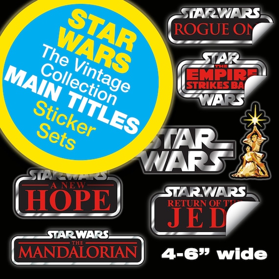 Vintage Star Wars Logo Stickers: Kenner Style, Original Trilogy