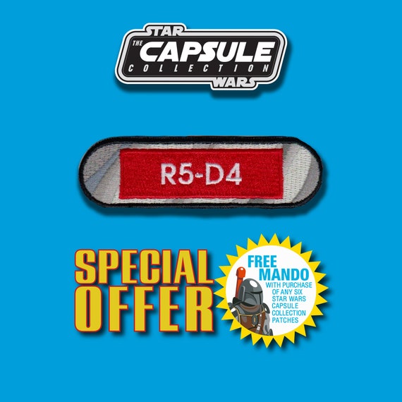 SPECIAL OFFER Star Wars The Capsule Collection Kenner Vintage style Ugnaught name capsule 4 inch iron-on 100/% embroidered patch
