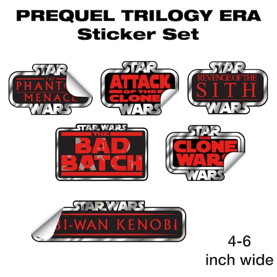 Vintage Star Wars Logos: Kenner Style Vinyl Sticker Full Set of 16