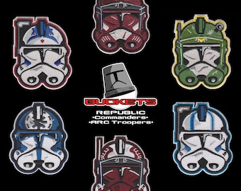 Toppa ricamata Star Wars Clone Commanders / ARC Trooper Helmet: offerta gratuita di Jango Fett
