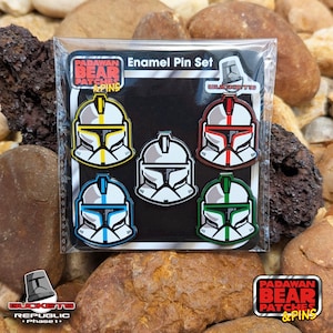 Set di spille smaltate Star Wars Clone Trooper: secchielli Phase I, stile vintage
