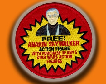 Vintage Star Wars Anakin Skywalker Offer Iron-On Patch: Kenner Style Embroidered Applique