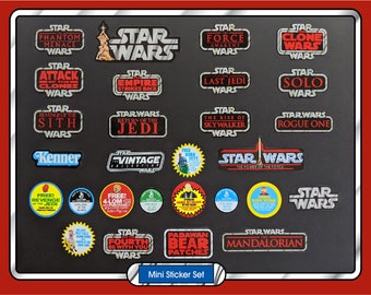 Star Wars Vintage Collection Logo Stickers - Kenner Toy & Mail Away Offer (Set of 28)
