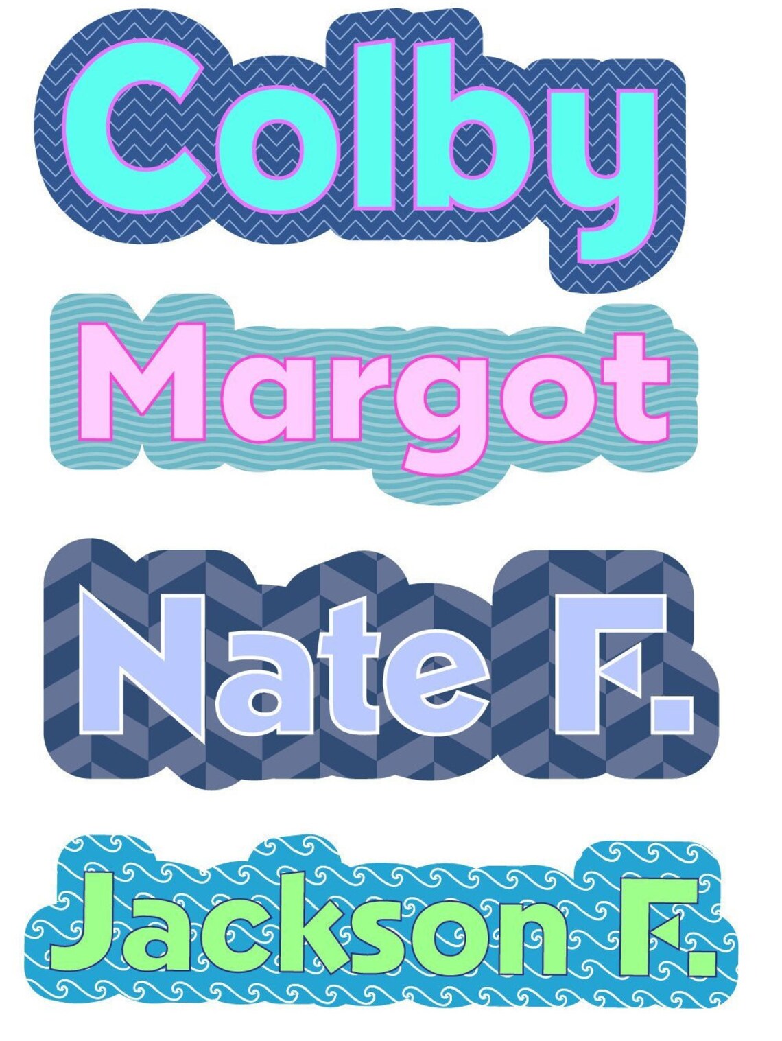 Personalized Name Tag Stickers Daycare Labels Waterproof Etsy