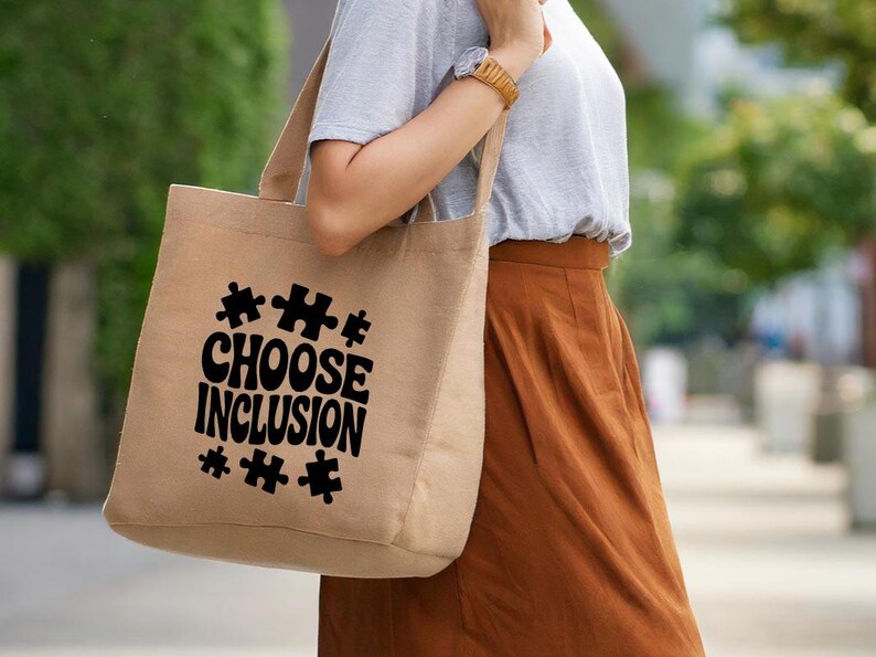 Choose Inclusion SVG, Autism Awareness Cut File, Retro Typography ...