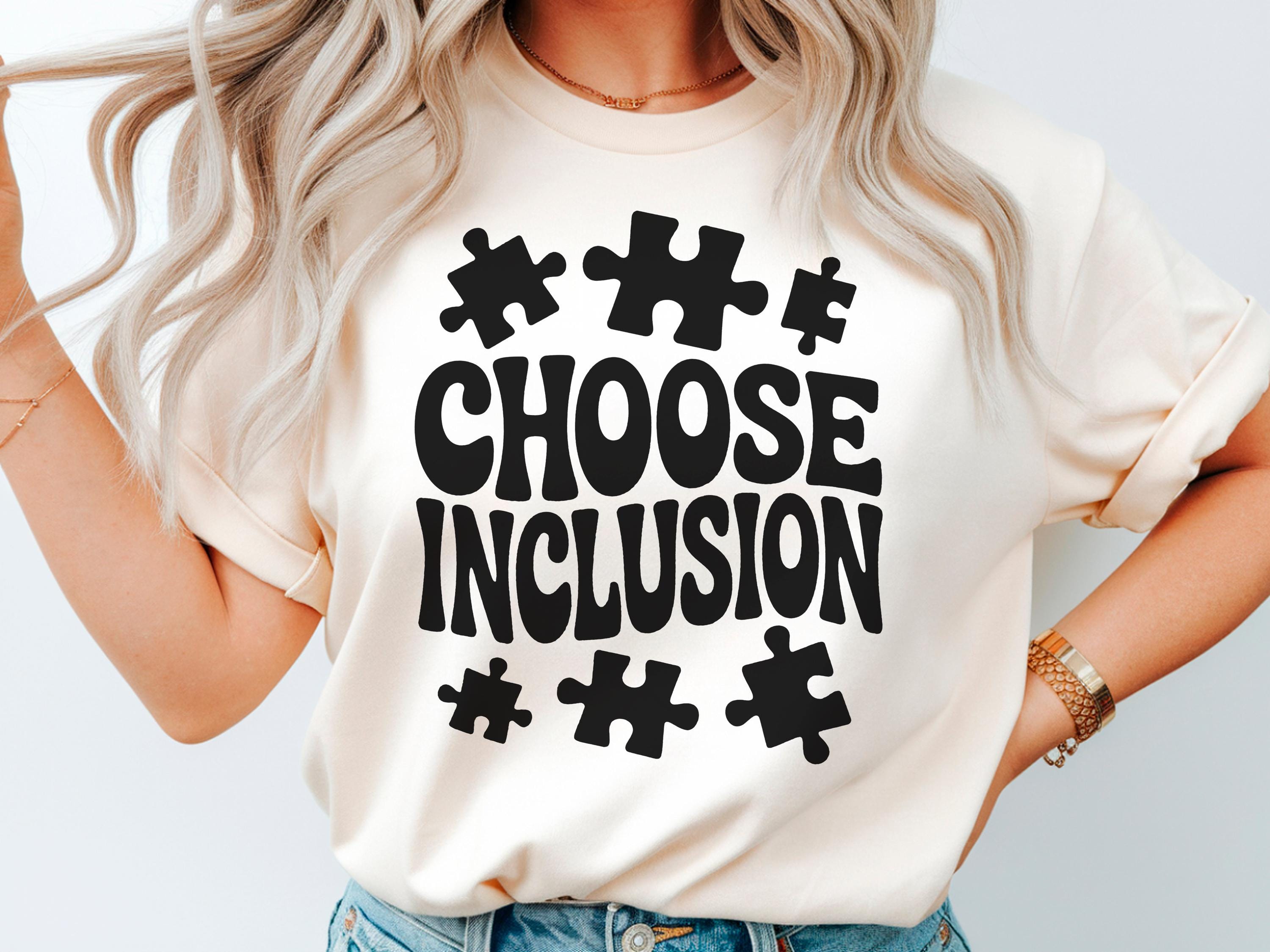 Choose Inclusion Definition Choose Inclusion SVG, Autism Awareness Cut File, Retro Typography ...