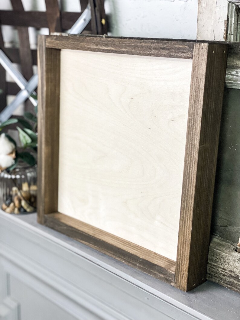 12x12 Blank Framed Wood Sign DIY Sign Blank Make Your Own Etsy