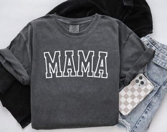 Comfort Colors® Embroidered Grandma Shirt-Mama Shirt-Nana-Mimi-Gigi-Gift for Grandma-Custom Embroidered Shirts-Embroidered Shirt-Embroidery