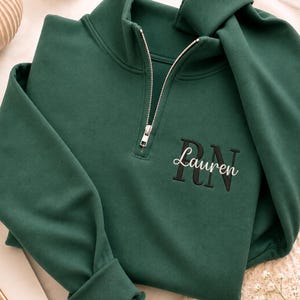 Nurse Embroidered Sweatshirt-RN Sweatshirt-Nurse Graduation Gift-Minimalist Nurse Sweatshirt, Nurse Gift for Women-NICU Nurse