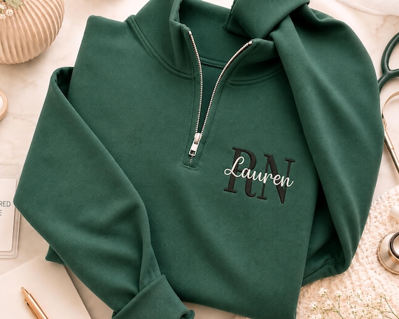 Nurse Embroidered Sweatshirt-RN Sweatshirt-Nurse Graduation Gift-Minimalist Nurse Sweatshirt, Nurse Gift for Women-NICU Nurse