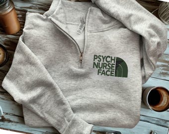 Nurse Sweatshirt Graduation Gift 2026, RN Quarter Zip Sweatshirt, Personalized Nurse Gift, New Nurse Pullover, Embroidered Nurse Sweatshirt