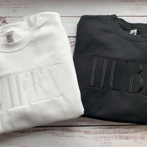 Bride Sweatshirt-Wedding Gift-Embroidered Sweatshirt-Bride Crewneck-Wifey Sweatshirt-Mrs Sweatshirt-Custom Embroidered Sweatshirt-Engagement