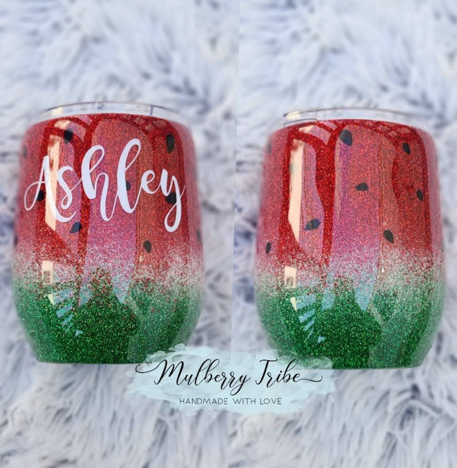 Watermelon tumbler with seeds Etsy