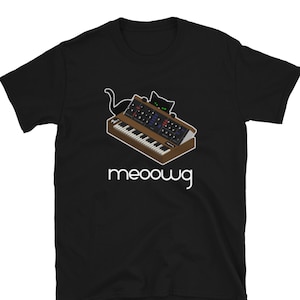 Funny Synthesizer T shirt Cat Meow