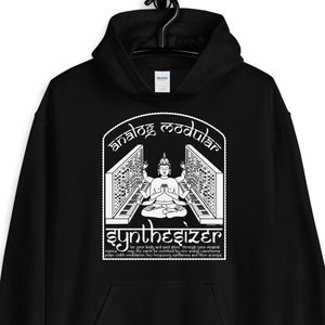 Sintetizador modular analógico Dios para sudadera con capucha de músico electrónico