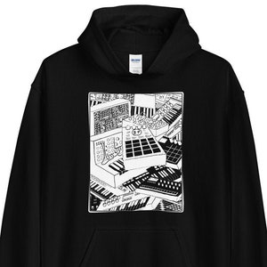 Synthesizer Art Hoodie for Electronic Musician