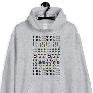Sudadera con capucha de sintetizador modular