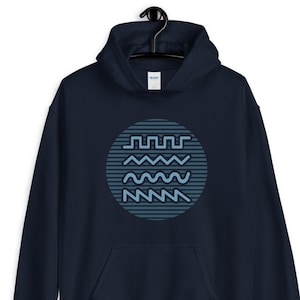 Waveforms of Synthesizer Hoodie