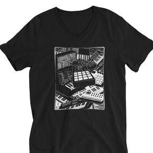 Synthesizer Art V-Neck T-Shirt