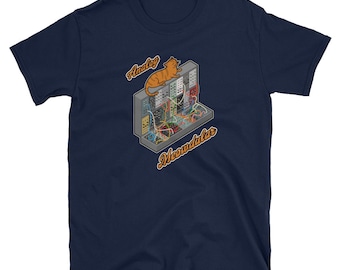 Cat on Analog Modular Synth Funny synthesizer T-Shirt