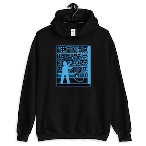 Sudadera con capucha de sintetizador modular