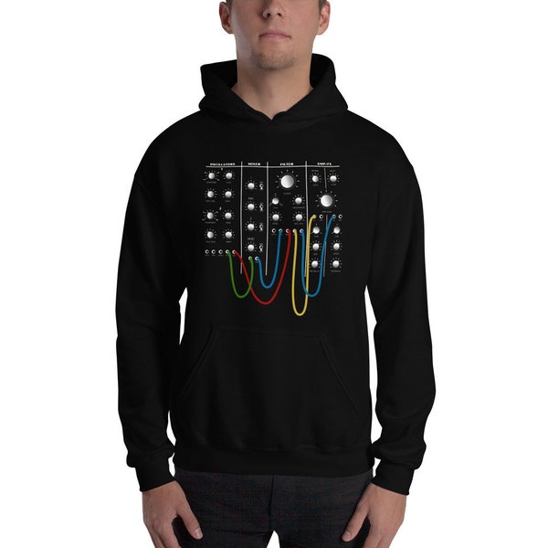 Analog Modular Synthesizer Module Panel Hoodie - Hooded Sweatshirt