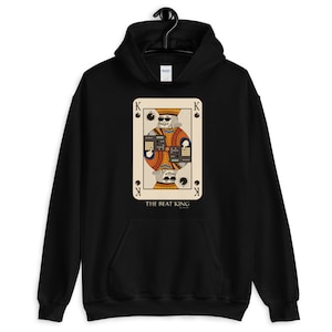 Beatmaker King Card Hoodie para produtor musical e DJ