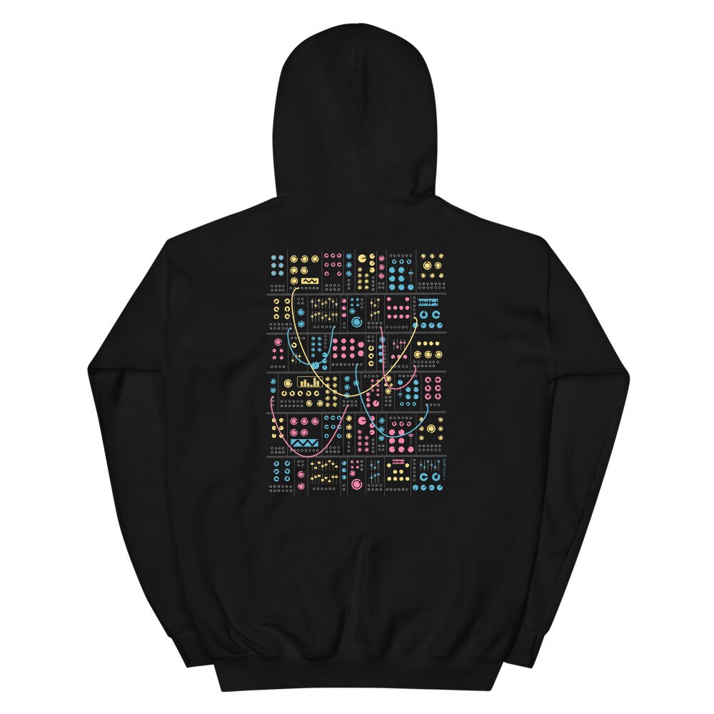 Modular Synthesizer Synthwave Hoodie Etsy