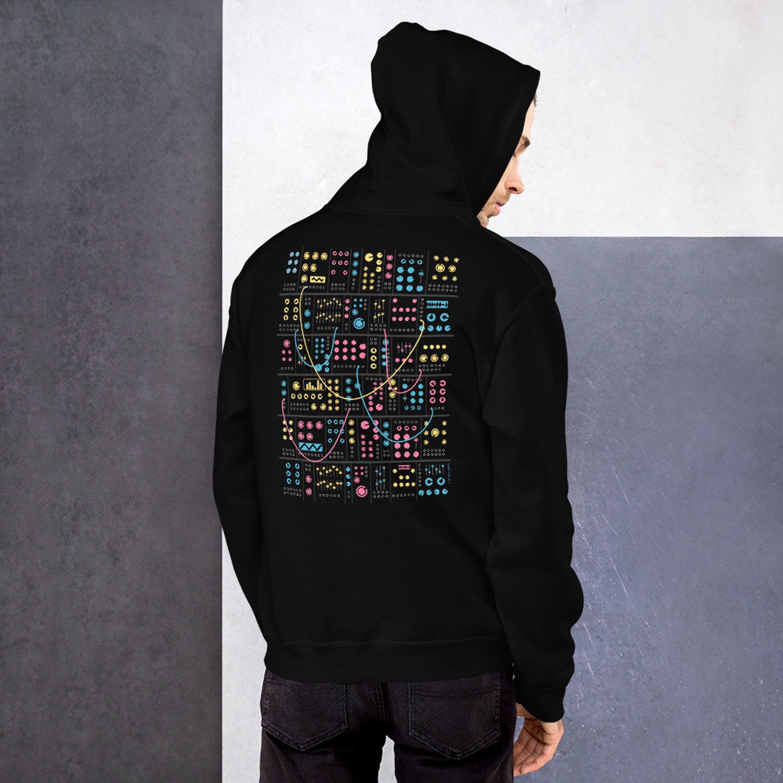 Modular Synthesizer Synthwave Hoodie - Etsy