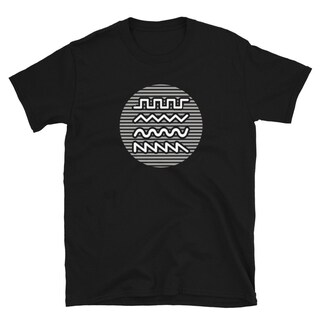 Bees Knees Tees T-Shirt Uomo Waveforms Synthesiser | 100% Cotone, Vestibilità Generosa | Stampa Di Qualità