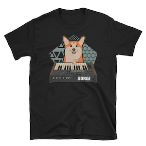 Funny Synthesizer T-Shirt For Corgi Dog Lover