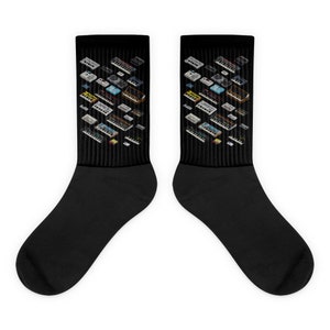 Synthesizer Collection Socken für Synthesizer und Drum Machine Fan