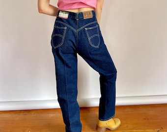 70s/80s dark wash deadstock Chic jeans (29"-30" waist)