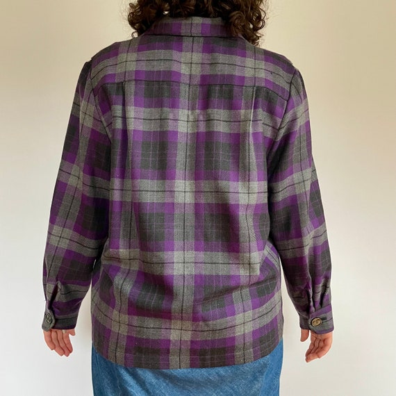 Purple Pendleton plaid chore coat (XL) - image 3