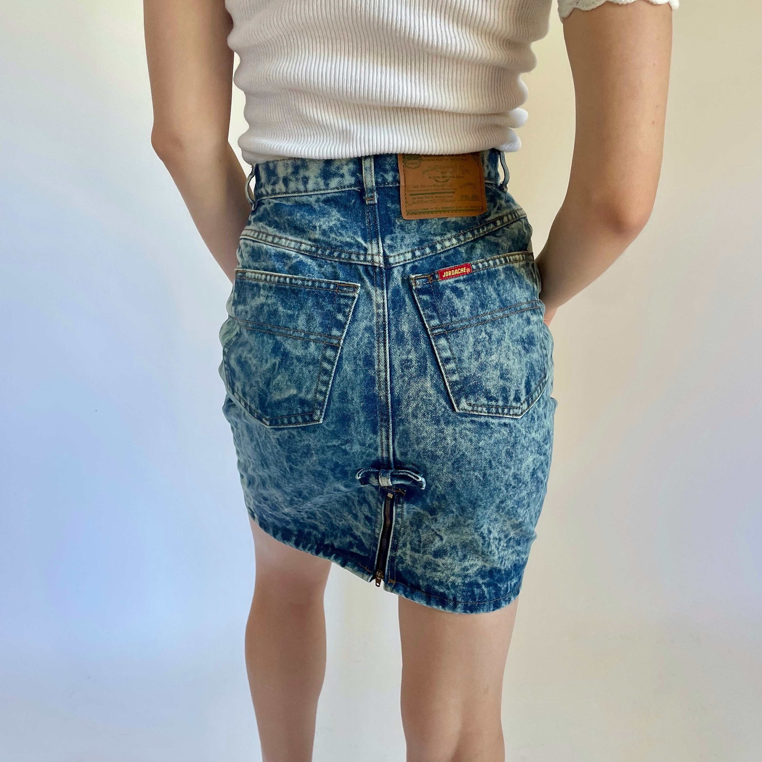 1980's Jordache Acid Wash Skirt extra Small - Etsy