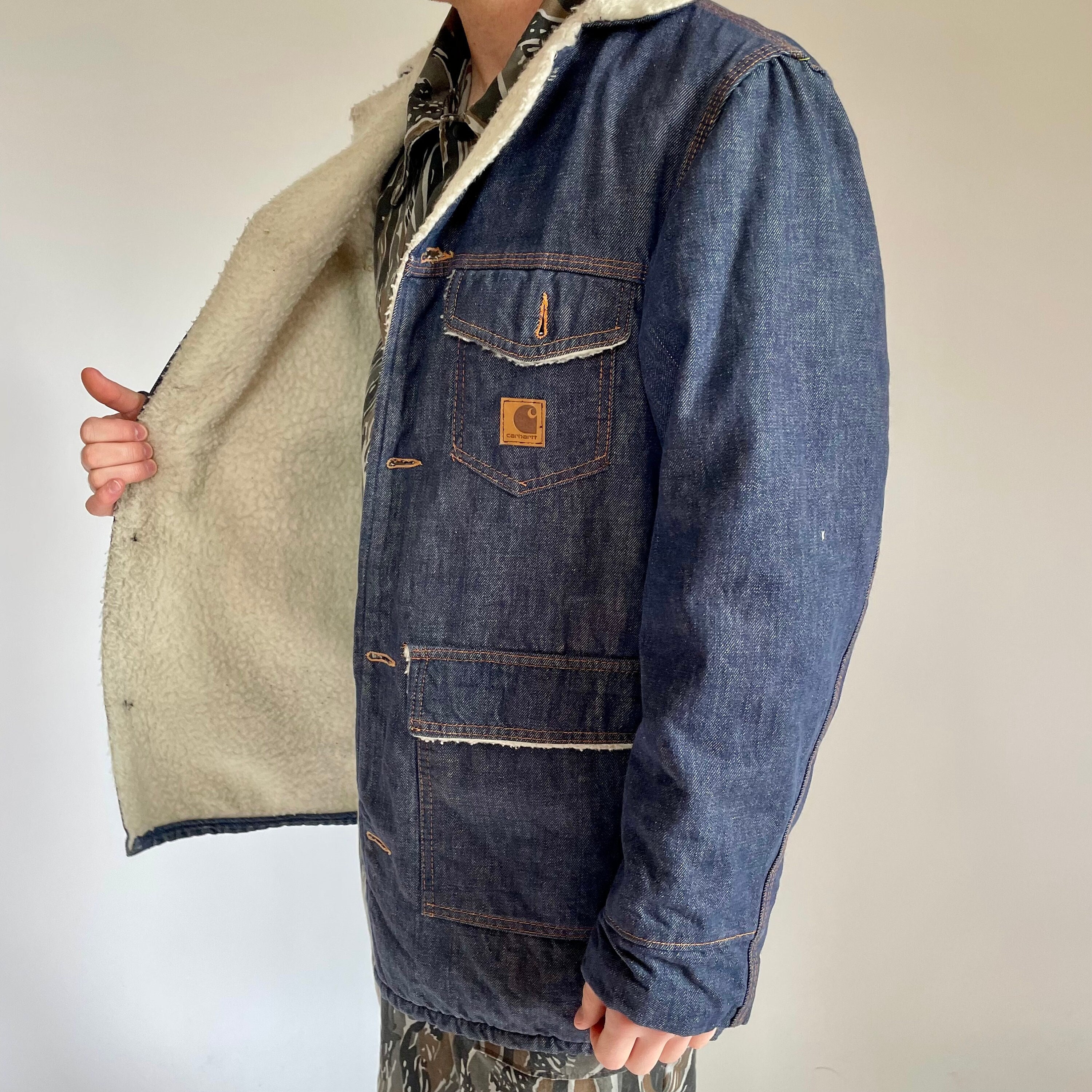 Carhartt denim work jacket cheap