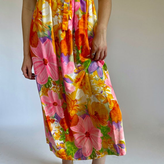 1960s sun fashions tropical maxi dress (size xs) - image 4